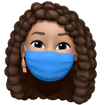 Rima Chaib wearing a mask or giving a thumbs up